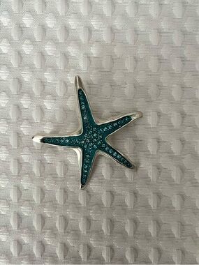 Chico's Teal Crystal Starfish Accent